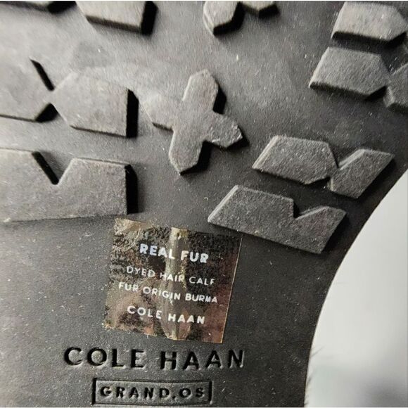 NEW Cole Haan Calf Hair Leopard Ankle NEW Women's Size 5 Booties water resistant - Picture 6 of 8